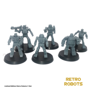 Limited Edition Retro Robots V Set